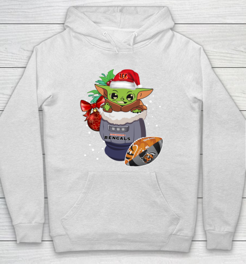 Cincinnati Bengals Christmas Baby Yoda Star Wars Funny Happy NFL Hoodie