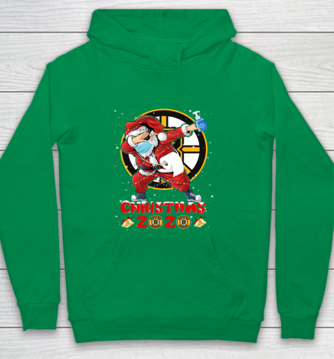 Boston Bruins Funny Santa Claus Dabbing Christmas 2020 NHL Youth Hoodie 4