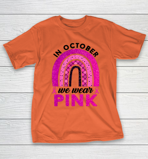 October We | T-Shirt Awareness Wear In Rainbow Sports Breast For Pink Tee Cancer