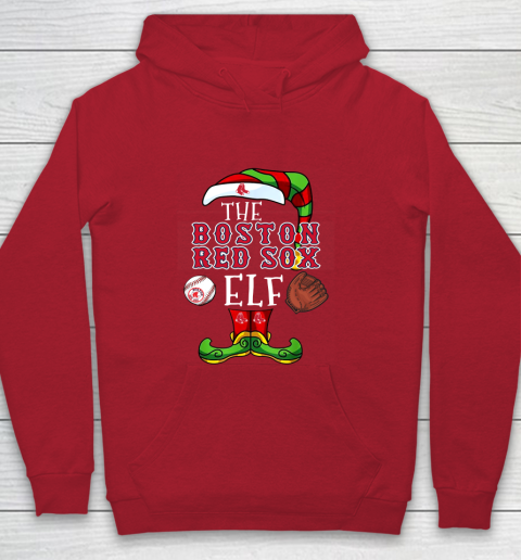 Boston Red Sox Christmas ELF Funny MLB Youth Hoodie 7