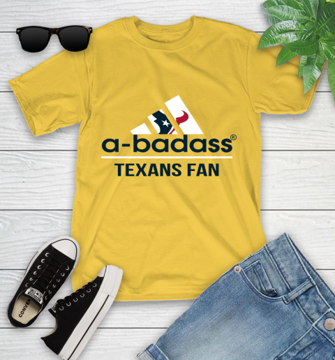 NFL A Badass Houston Texans Fan Adidas Football Sports Youth T-Shirt 10