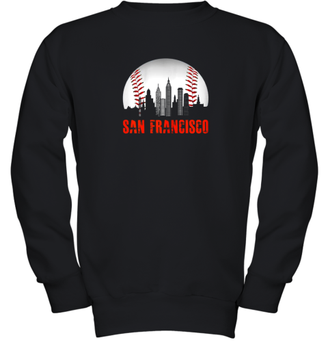 San Francisco Baseball Downtown Skyline Youth Sweatshirt