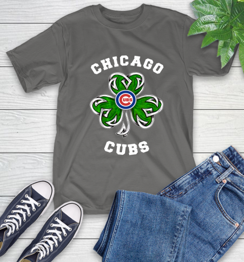 MLB Chicago Cubs Three Leaf Clover St Patrick's Day Baseball Sports T-Shirt 10