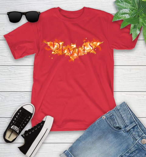 NHL New Jersey Devils Batman Logo DC Hockey Sports Shirts Youth T-Shirt 13