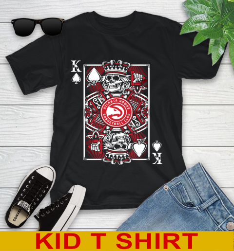 Atlanta Hawks NBA Basketball The King Of Spades Death Cards Shirt Youth T-Shirt