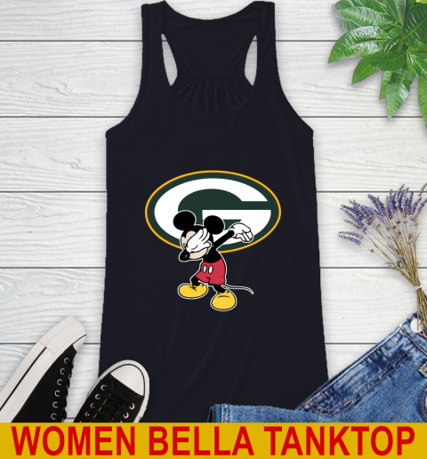Green Bay Packers NFL Football Dabbing Mickey Disney Sports Racerback Tank 10