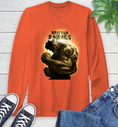 Buffalo Sabres NHL Hockey Hulk Marvel Avengers Sports Long Sleeve T-Shirt 4