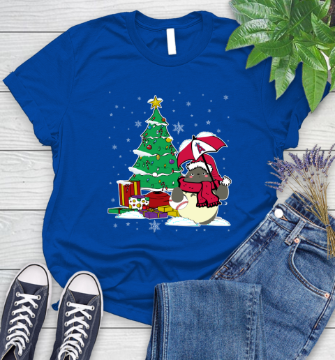 Los Angeles Angels MLB Baseball Cute Tonari No Totoro Christmas Sports Women's T-Shirt 12
