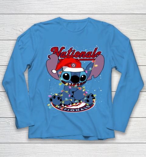 Washington Nationals MLB noel stitch Baseball Christmas Youth Long Sleeve 4