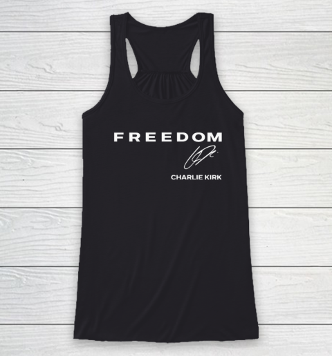 Red Freedom Shirt Charlie Kirk Racerback Tank