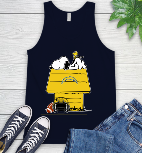 Los Angeles Chargers NFL Football Snoopy Woodstock The Peanuts Movie Tank Top 3