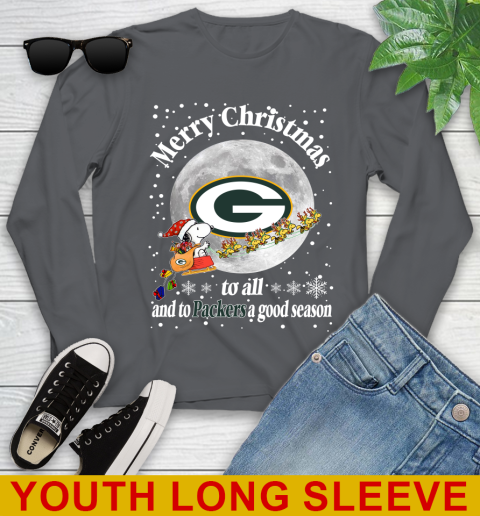 Green Bay Packers Merry Christmas To All And To Packers A Good Season NFL Football Sports Youth Long Sleeve 9