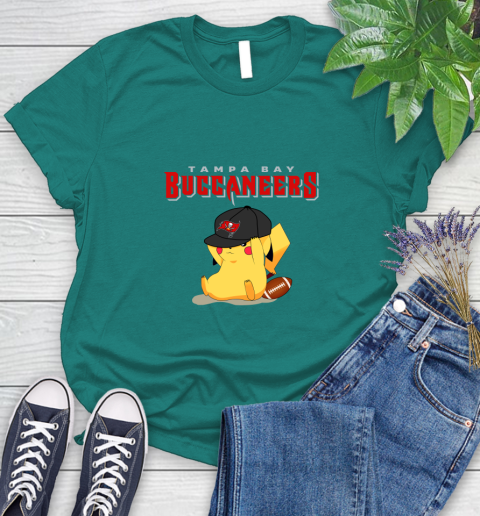 NFL Pikachu Football Tampa Bay Buccaneers Women's T-Shirt 12