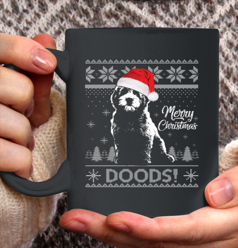 Merry Christmas Goldendoodle Santa Ugly Sweater Xmas Gift Ceramic Mug 11oz