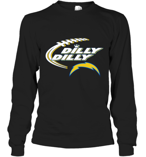 NFL Los Angeles Chargers Dilly Dilly Football Sports 6nN7k388RU7 long sleeve tee 14 95 151514 front black