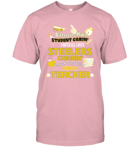 PINK Yellow And Black Steelers Play Hard Tee Shirt