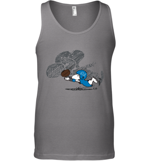 Detroit Lions Snoopy Plays The Football Game Tank Top