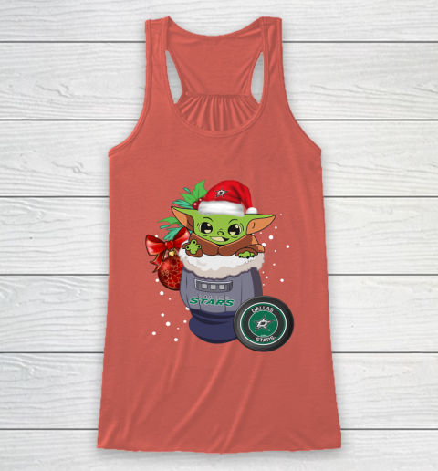 Dallas Stars Christmas Baby Yoda Star Wars Funny Happy NHL Racerback Tank 5 Dallas Stars Christmas Baby Yoda Star Wars Funny Happy NHL Racerback Tank - Image 5