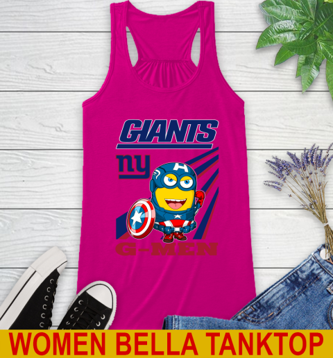 NFL Football New York Giants Captain America Marvel Avengers Minion Shirt Racerback Tank 6