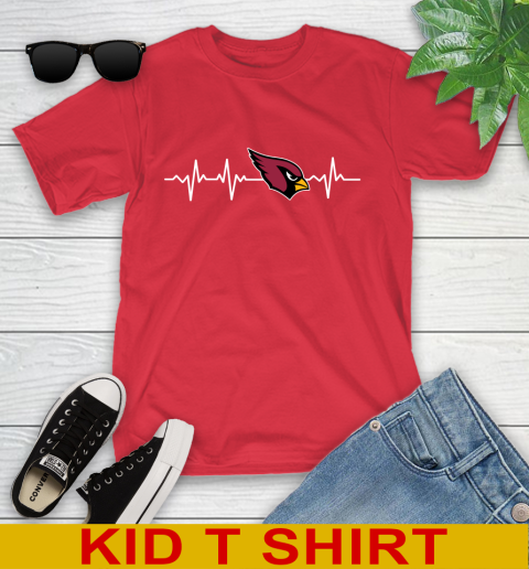 Arizona Cardinals NFL Football Heart Beat Shirt Youth T-Shirt 11