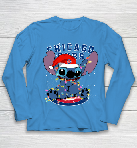 Chicago Cubs MLB noel stitch Baseball Christmas Youth Long Sleeve 4