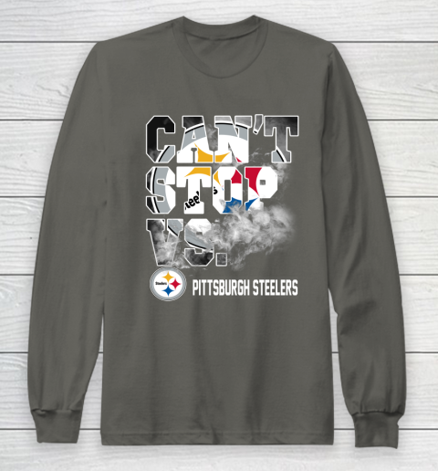 NFL Pittsburgh Steelers Can't Stop Vs Long Sleeve T-Shirt 5