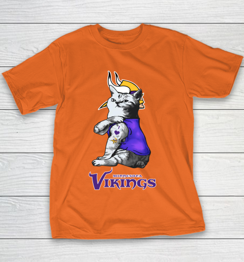 NFL Football My Cat Loves Minnesota Vikings Youth T-Shirt 4