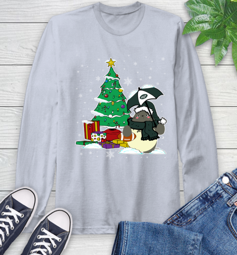 New York Jets NFL Football Cute Tonari No Totoro Christmas Sports Long Sleeve T-Shirt 6