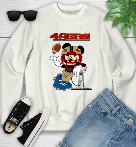 NFL San Francisco 49ers Mickey Mouse Disney Super Bowl Football T Shirt Youth Sweatshirt