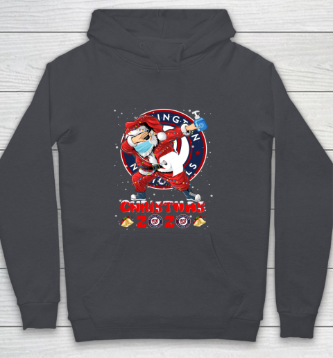 Washington Nationals Funny Santa Claus Dabbing Christmas 2020 MLB Youth Hoodie 5