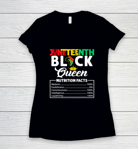 Juneteenth Tshirt Women Juneteenth Shirts African American Women's V-Neck T-Shirt