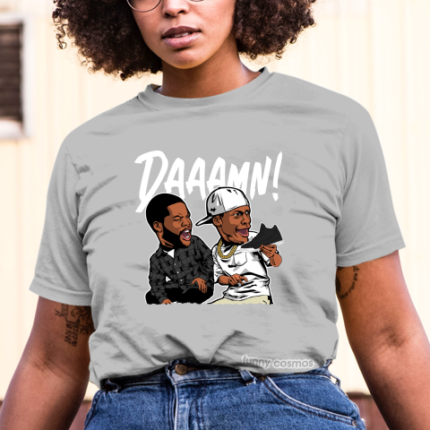 Air Jordan 3 Premium Icon Matching Sneaker Tshirt Daaamn Meme 2 Black and White Jordan Shirt