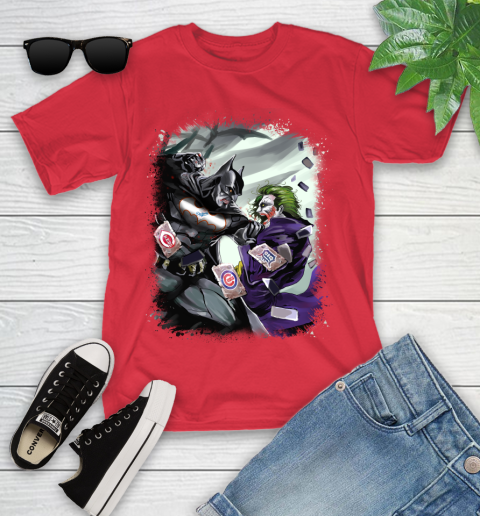 Los Angeles Dodgers MLB Baseball Batman Fighting Joker DC Comics Youth T-Shirt 10