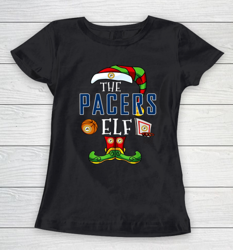 Indiana Pacers Christmas ELF Funny NBA Women's T-Shirt