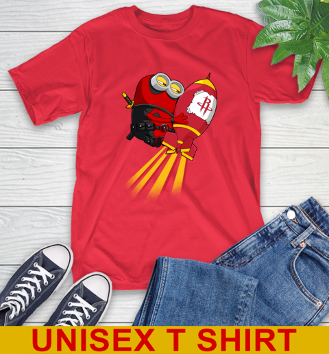 NBA Basketball Houston Rockets Deadpool Minion Marvel Shirt T-Shirt 12