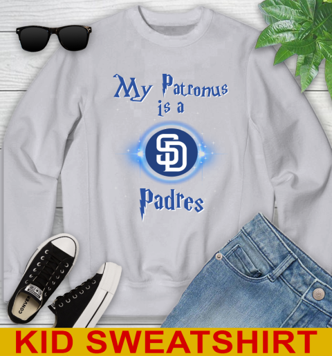 MLB Baseball Harry Potter My Patronus Is A San Diego Padres Youth Sweatshirt 3