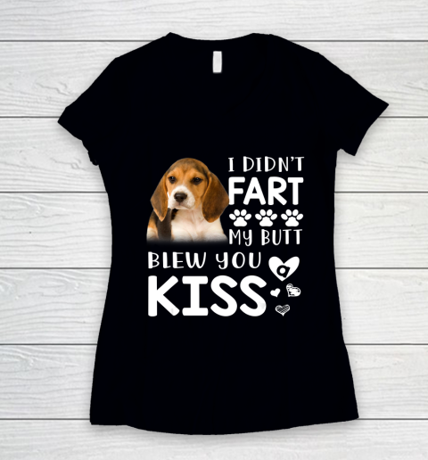 Father gift shirt Funny Beagle Mom Dad Dog Lovers Gift T Shirt Women's V-Neck T-Shirt