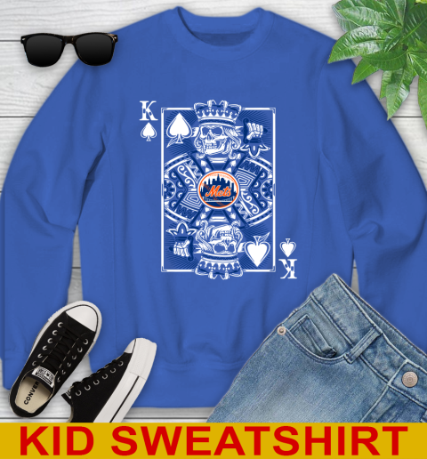 New York Mets MLB Baseball The King Of Spades Death Cards Shirt Youth Sweatshirt 6