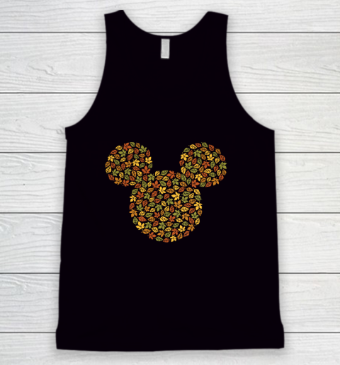 Disney Mickey Mouse Icon Autumn Fall Leaves Tank Top