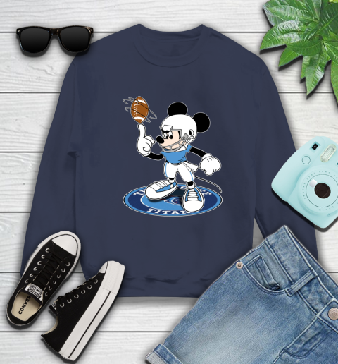 NFL Football Tennessee Titans Cheerful Mickey Disney Shirt Sweatshirt 3