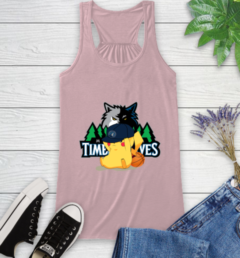 NBA Pikachu Basketball Sports Minnesota Timberwolves Racerback Tank 11