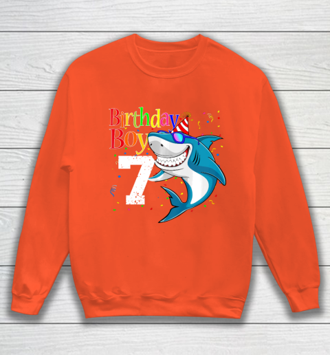 Kids 7th Birthday Boy Shark Shirts 7 Jaw Some Four Tees Boys 7 Years Old Sweatshirt 3