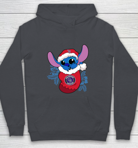 Colorado Rockies Christmas Stitch In The Sock Funny Disney MLB Youth Hoodie 7