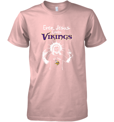 Even Jesus Loves The Vikings #1 Fan Minnesota Vikings Youth T-Shirt 