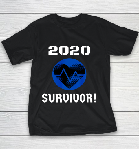 2020 Survivor Heart Beat T Shirt Black Heart Youth T-Shirt