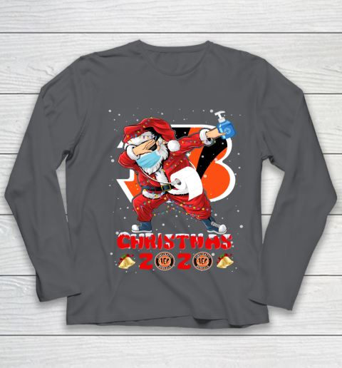 Cincinnati Bengals Funny Santa Claus Dabbing Christmas 2020 NFL Youth Long Sleeve 6