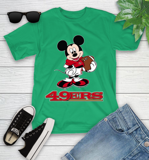 NFL Football San Francisco 49ers Cheerful Mickey Mouse Shirt Youth T-Shirt 6