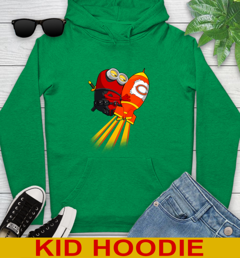 NFL Football Chicago Bears Deadpool Minion Marvel Shirt Youth Hoodie 8