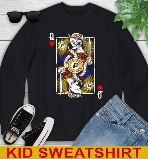 NBA Basketball Indiana Pacers The Queen Of Hearts Card Shirt Youth Sweatshirt