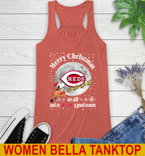 Cincinnati Reds Merry Christmas To All And To Reds A Good Season MLB Baseball Sports Racerback Tank 3